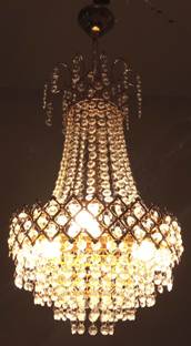 Prmoagen WITH BULB Crystal Big Size Jhumar Lamp Ceiling Light For Living Room/Hall/ Room Chandelier Ceiling Lamp
