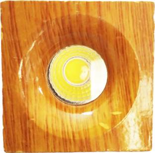 Qualstar 3W Square Wooden Design Led Spot Light for Office Home Corridor(Warm White) Ceiling Light Ceiling Lamp