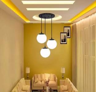Kiyaan 3 Milky Doom Hanging Luster Pendants Ceiling Light Ceiling Lamp
