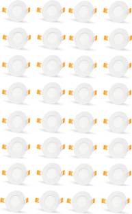 D'Mak 4 Watt White, HOT! Ultrathin design slim round panel light LED dimmable ceiling recessed grid downlight (Pack of 32 Pcs) Recessed Ceiling Lamp