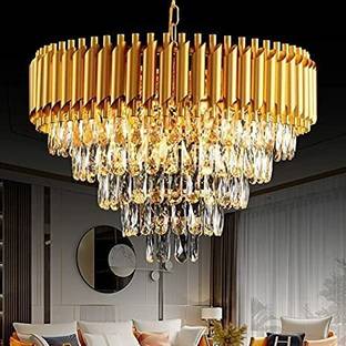 SHRESHTHA K9 Crystal Gold polish metal 500mm chandelier hanging ceiling jhoomer Chandelier Ceiling Lamp