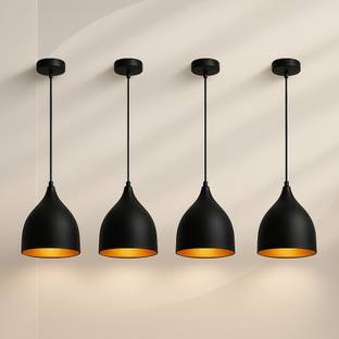ujalacraft Maddy Space Elegant Black & Gold Light Hanging Pendant Lamp Ceiling Light Ceiling Lamp