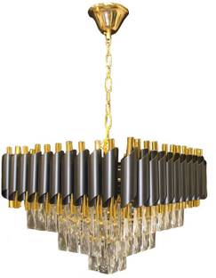 Baslash Modern Crystal Square black-gold_600mm Chandelier Pendant Ceiling Light Fixture Chandelier Ceiling Lamp