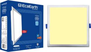 ECOEARTH Duo |15W| Led Slim Downlight |Warm White| Square | Pack of 1 Ceiling Light Ceiling Lamp