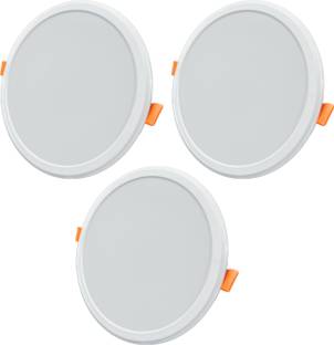 ASTER LITE 8-Watt Slim Round LED Panel Light/Ceiling Light (Cool White, Pack of 3) Recessed Ceiling Light Ceiling Lamp