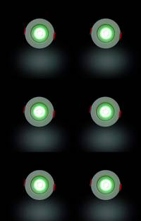 D'Mak D’Mak™ 1 Watt LED COB/Spot Light/Button Light (Green) Round Driver Included pack of 6 Recessed Ceiling Light Ceiling Lamp