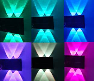 OTSLights Outdoor LED Solar Wall Light Black Body (2UpDown)(Auto RGB) Ceiling Light Ceiling Lamp