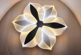 Swanart Glowora RGB Color Changing Acrylic & Metal Flower-Shaped Modern 10W Light Chandelier Ceiling Lamp