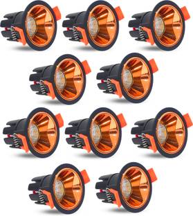 D'Mak D'Mak12W Black Body LED COB Spot Light with Rose Gold Reflector Ceiling Light Ceiling Lamp