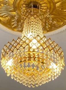 Shri Mahal Antiques Crystal Big Size Jhumar Ceiling Light For Living Room/Hall/Bed Room etc. Chandelier Ceiling Lamp