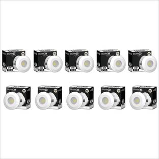 Sturlite Eva 3W LED Spotlight| 3000K Warm White Color Temperature - (Pack of 10) Recessed Ceiling Lamp