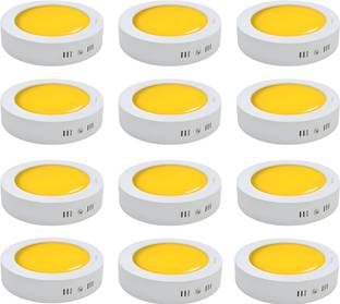 MVL 9 Watt CBL Round Surface LED Down Light Warm white, Pack of 12 Ceiling Light Ceiling Lamp