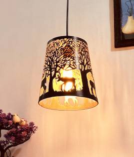 Whiteray Areezo Cone Black Metal Hanging Pendant light (Bulb Not Incl.)(Pack of 1 ) Pendants Ceiling Lamp