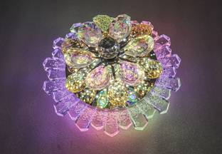 Swanart Rotating Crystal Flower Chandelier Ceiling Lamp