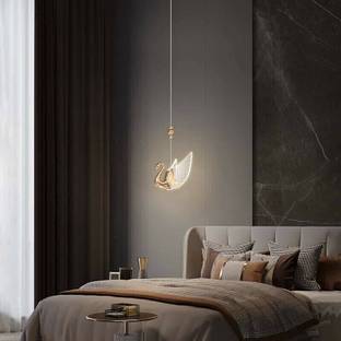 Blissbells LED Rose Gold Swan Bedside Hanging Pendant Pendants Ceiling Lamp