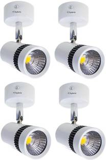 Hybrix LED Spot Light, Track light (6 WATT) Surface mounted Ceiling Light, Focus Light, Down Light, Natural Warm White Color, Bridge Lux Optical COB LED, Tiltable (PACK OF 4) Track Light Ceiling Lamp