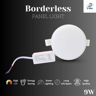 D'Mak D'Mak 9w Borderless Led Panel Light for POP/False Ceiling in Round Ceiling Light Ceiling Lamp
