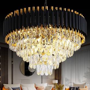 Shri Mahal Antiques Black Chandeliers Black Gold Crystal Chandelier Ceiling Light for Living Room Chandelier Ceiling Lamp