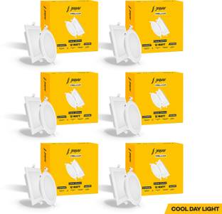 Jaquar Strella Slim 12W Round Recess Down Light - Cool White (Pack of 6) Ceiling Light Ceiling Lamp