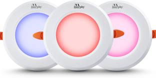 MURPHY LED 7W VIVO 3IN 1 COLOR CHANGING CONCEALED BOX DOWN LIGHT ((R/BL/P, Pack of 10) Recessed Ceiling Lamp