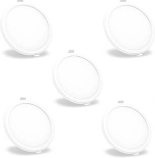 NEW INDIA LIGHTING 8 WATT LED ROUND PANEL LIGHT||DOWN LIGHT||CONCEAL LIGHT (WHITE)PACK OF 5 Recessed Ceiling Light Ceiling Lamp