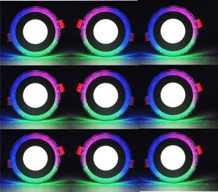 Hybrix LED Jelly Ceiling Panel Light 6 Watt (3+3) Concealed light, 3D RGB & White Color Recessed Ceiling Lamp