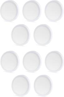 D'Mak 15 Watt Round LED Surface Mounted Panel Light, Cool White Mounted Panel Cool White Pack Of 10 Recessed Ceiling Lamp
