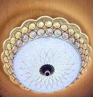 ORAB Crystal Ceiling Round Light and Modern LED Chandelier light 12 inch Chandelier Ceiling Lamp