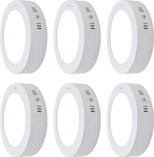 MVL 9W CBL Round Surface Led Down Light White Pack of 6 Ceiling Light Ceiling Lamp