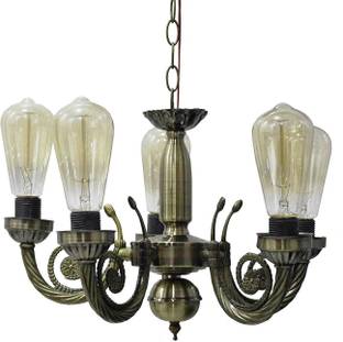 VAGalleryKing Thomas Alwa Edition Vintage Filament Bulb Flush Mount Jhumar Chandelier Ceiling Lamp