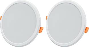 ASTER LITE 15-Watt Slim Round LED Panel/Ceiling Light (Cool White, Pack of 2) Recessed Ceiling Lamp