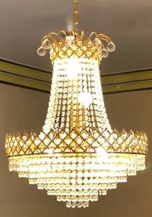 Shri Mahal Antiques Crystal Big Size Jhumar Ceiling Light For Living Room/Hall/Bed Room Chandelier Ceiling Lamp