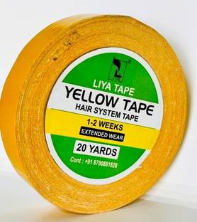 liya Double Sided Yellow Hair Patch Tape |Hair System Tape Large Hair Wig Yellow Tape (Manual)