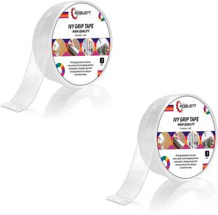 Robustt Double sided Transparent Heavy Duty Heat Resistant Multi Functional Washable and Sticky Tape Dispenser (Manual)