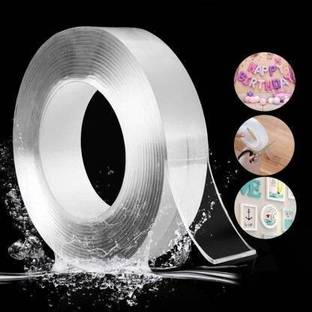 YESVIYA 3mm Grip Tap Washable Double Sided Nano Adhesive Tape Grip Tape (White) Grip Tape