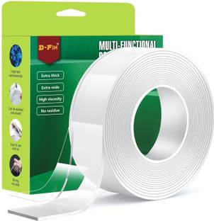 Dfix 2MM Double-Sided Heavy-Duty Tape - Adhesive Silicone Tape Handheld Dispenser Double Sided Tape (Manual)