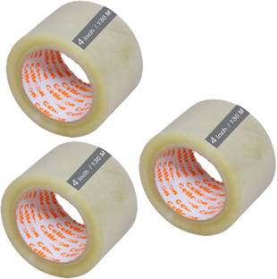 Cellroon Cello Tape Transparent Tape (4 Inch) (130 Meter) Set Of 3 (Manual)