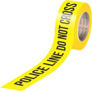 Singhal Police Line Do Not Cross Tape Roll 3 Inch x 300 Meter Police Line Warning Tape - Waterproof Barricade Tape (Manual)