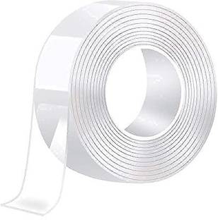 Atirap Waterproof/reusable double-sided magic tape Adhesive Clear Tape for Mounting Carpet, Poster, Mirror, Photo Frames, Sockets Double-sided magic tape (Manual)