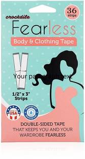 crockdile Transparent Double Sided Tape - Seamlessly Holds Clothing All Day Strength Invisible Dress Tape for women | Gentle to stick | Fashion tape (Manual)