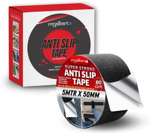 Royalkart HighPower Anti-slip tape Handheld Dispenser – Glow-in-Dark for Local Illumination - Anti Skid Improves Grip and Prevents Risk of Slippage on Stairs or Other Slippery Surfaces (50 mm x 5 meter, Black) (Manual)