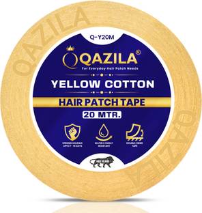 Qazila Hair Patch Tape| Hair Wig Tape| Cotton-Cloth| Maximum Hold upto 7-14 days| Water Resistant| 20 Meter| 1 inch (Manual)