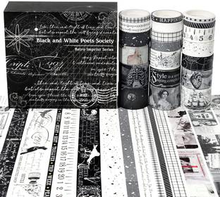 HASTHIP 20 Rolls Vintage Washi Tape,Aesthetic Decorative Tape for Gift Wrapping Decorative Adhesive Tape Washi Tape (Manual)