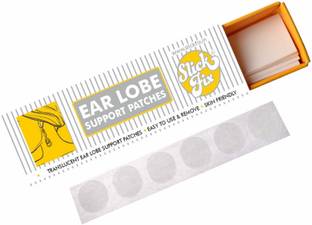 SLICKFIX Ear Lobe Tape/Invisible Ear Lobe Support Patch for Heavy Earrings Rounded Plastic Tape (Manual)