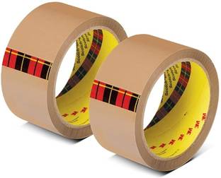 Scotch Super series 3M BOPP Packaging Brown Tape (Tan) | 48mm x 50 Meter | Pack of 2 | for Packaging, Decorating and DIY Tape Refill (Manual)