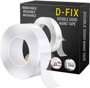 Dfix Adhesive Tape for Walls Home kitchen Carpet Car Decoration Anti Slip Tape Handheld Grip Double Sided Tape Heavy Duty Multipurpose Removable Traceless (Manual)