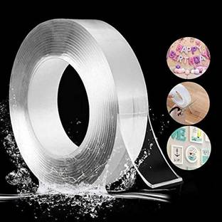 VOIISH Nano Double Sided Strong Sticky Strips Grip Tape Portable solution Adhesive Tape for Walls?Washable Reusable (Manual)