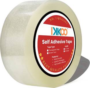 Ikkoo 2 Inch 50 Meters, Self Adhesive High-Strength Packing Tape, Packaging Tape Packaging Supply sing Handheld transperant cello Tape Packaging Tape (Manual)