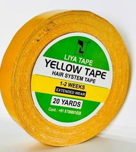 liya Hair wig tape| Hair patch Tape| Double sided tape | ULTRA HOLD | WALKER TAPE | Medium Hair Toupee,Wig Tape Double Sided Premium (Pack of 1) (Manual)