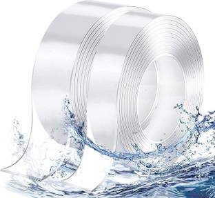 Cloudzy Double Side Tap Heavy Duty, Strong Adhesive Clear Tape Strips for Mounting Carpet, Poster, Mirror, Photo Frames, Sockets, Picture Hanging and Wall Decor (1m) Double Side Tap (Manual)